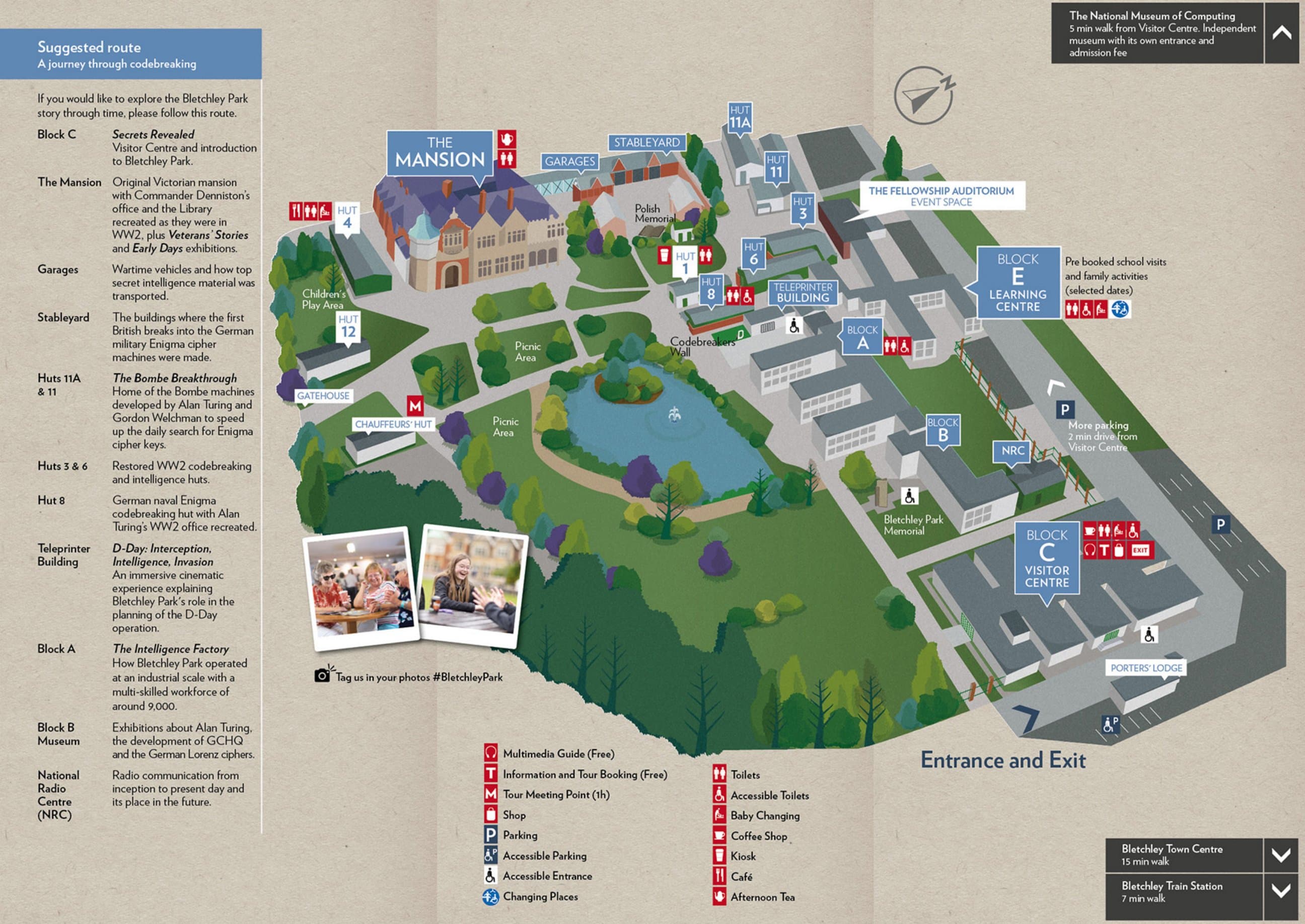 Bletchley Park Visitor Map