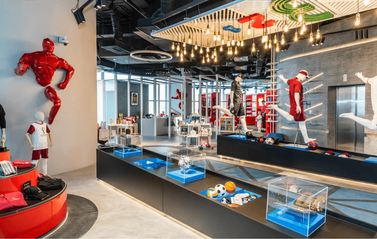 Qatar Olympic & Sports Museum — large-format printed wall graphics